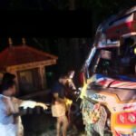mini-bus in which the Ayyappa devotees were travelling lost control and overturned