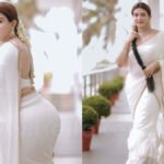 Honey Rose in White Dawani